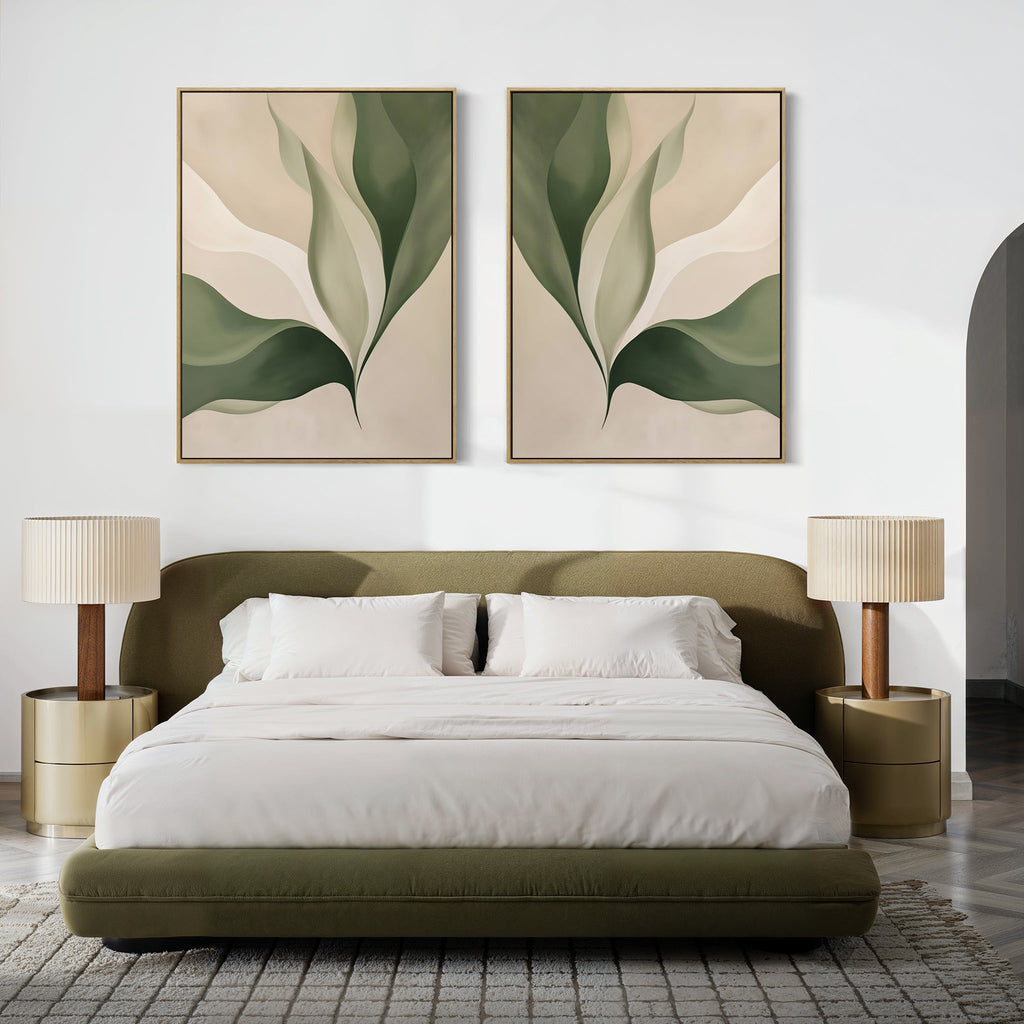 Whispers of Fern – Set of 2 Canvas Prints set of 2 – neutral-toned botanical canvas wall art by Aspire Prints