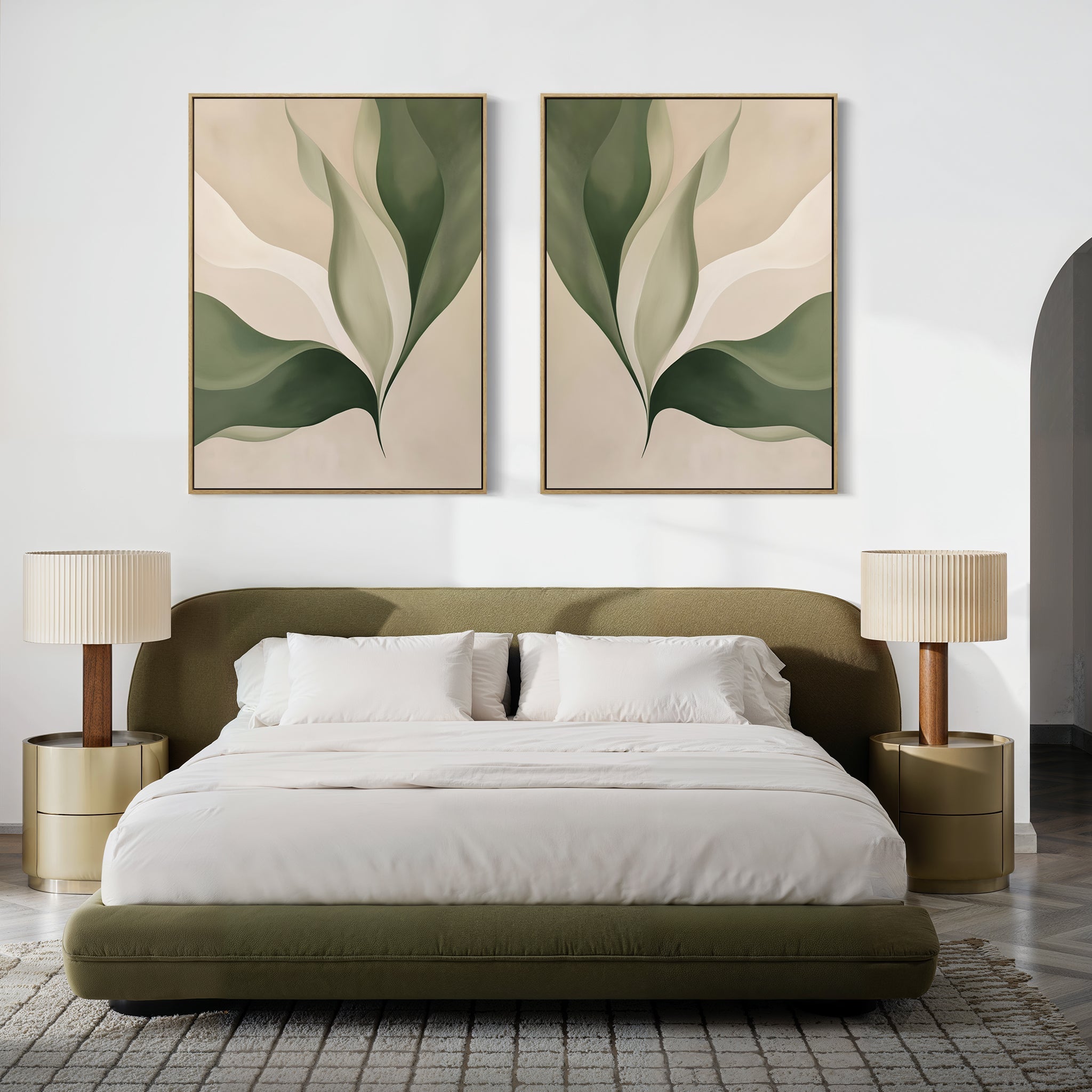 Whispers of Fern – Set of 2 Canvas Prints set of 2 – neutral-toned botanical canvas wall art by Aspire Prints