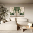Whispers of Fern – Set of 2 Canvas Prints set of 2 – neutral-toned botanical canvas wall art by Aspire Prints