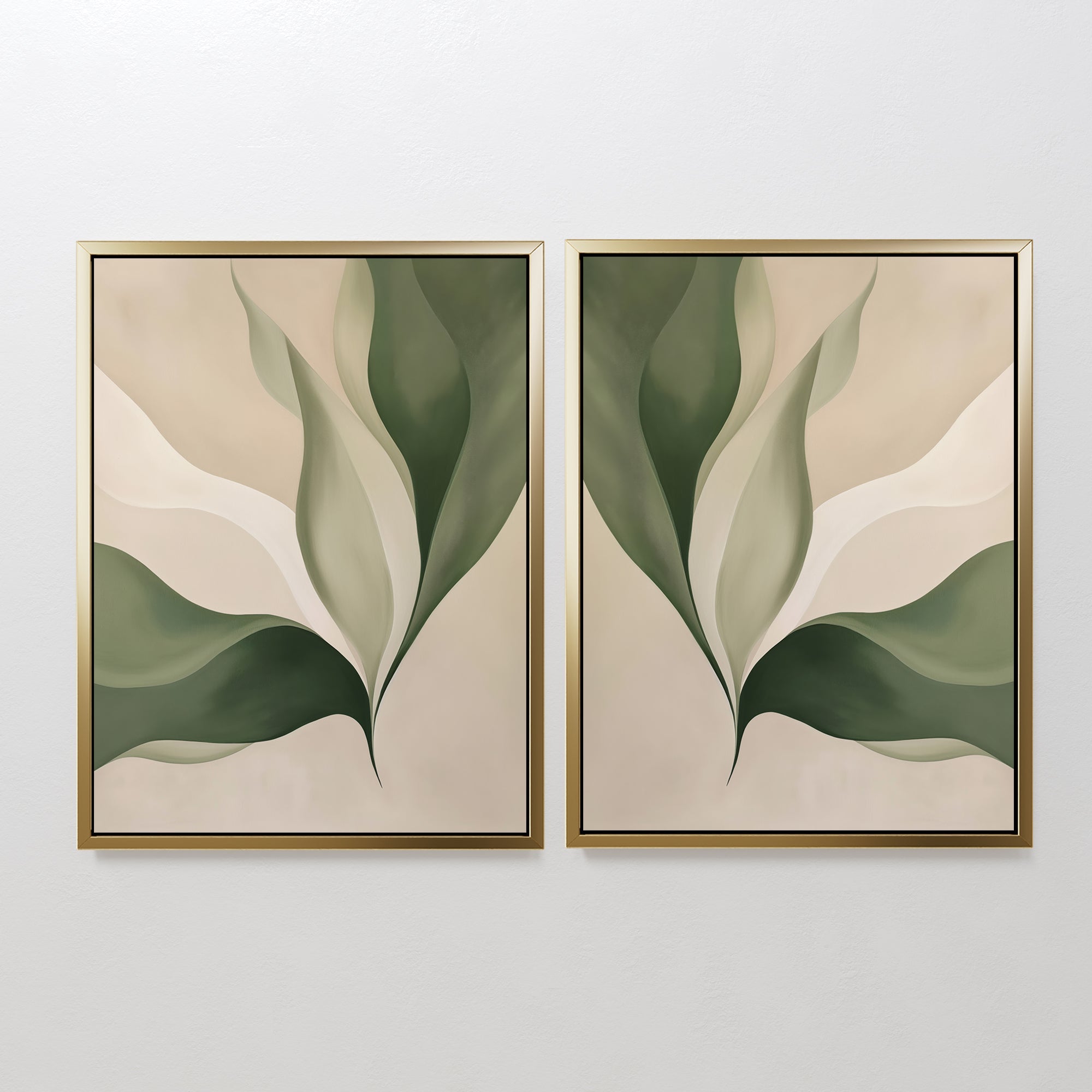 Whispers of Fern – Set of 2 Canvas Prints set of 2 – neutral-toned botanical canvas wall art by Aspire Prints