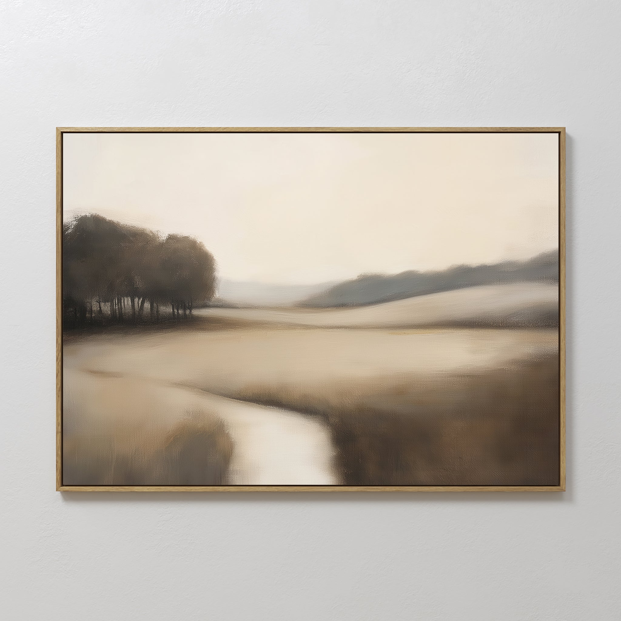 Whispers of the Faded Plain – earthy brown vintage canvas wall art print by Aspire Prints