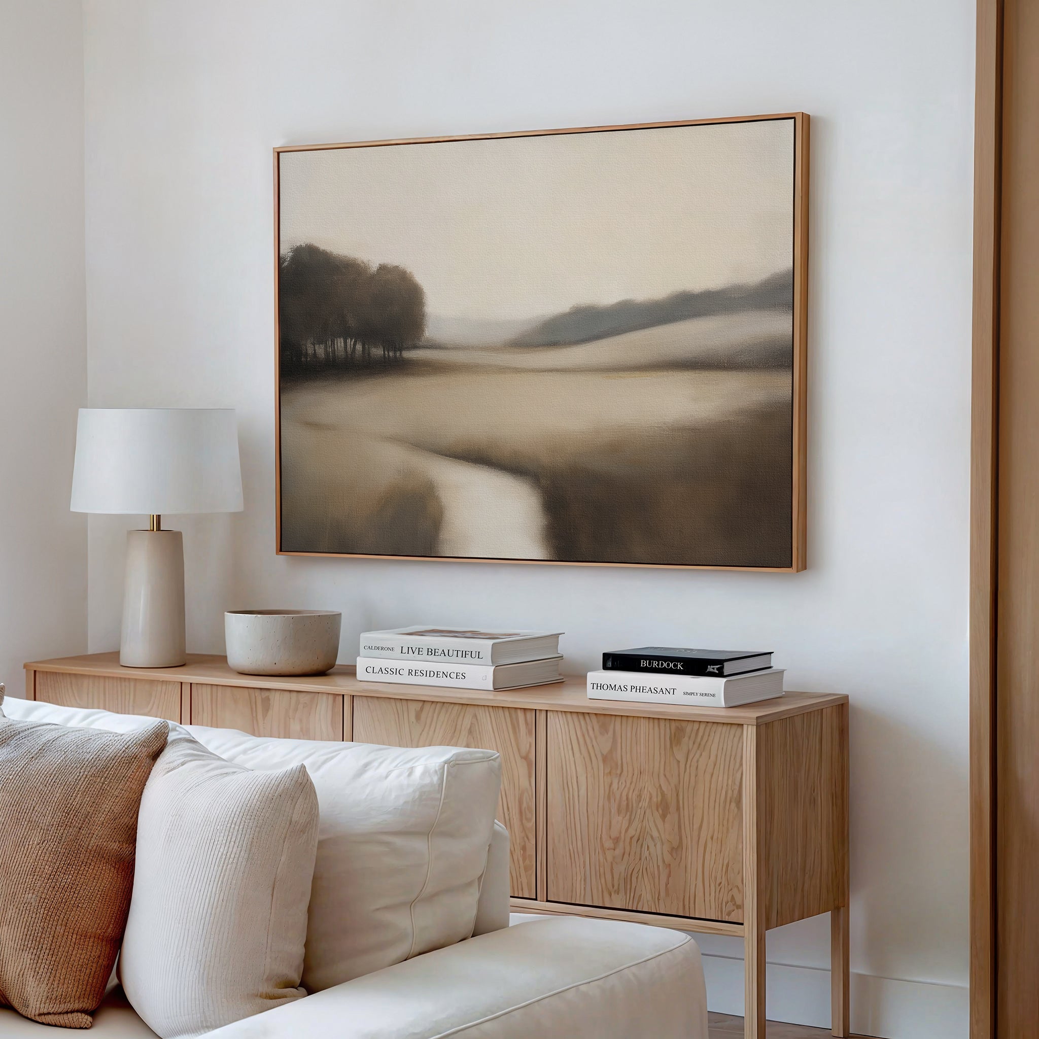 Whispers of the Faded Plain – earthy brown vintage canvas wall art print by Aspire Prints