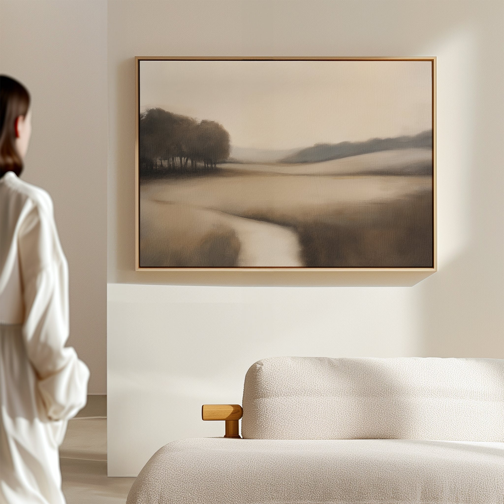 Whispers of the Faded Plain – earthy brown vintage canvas wall art print by Aspire Prints