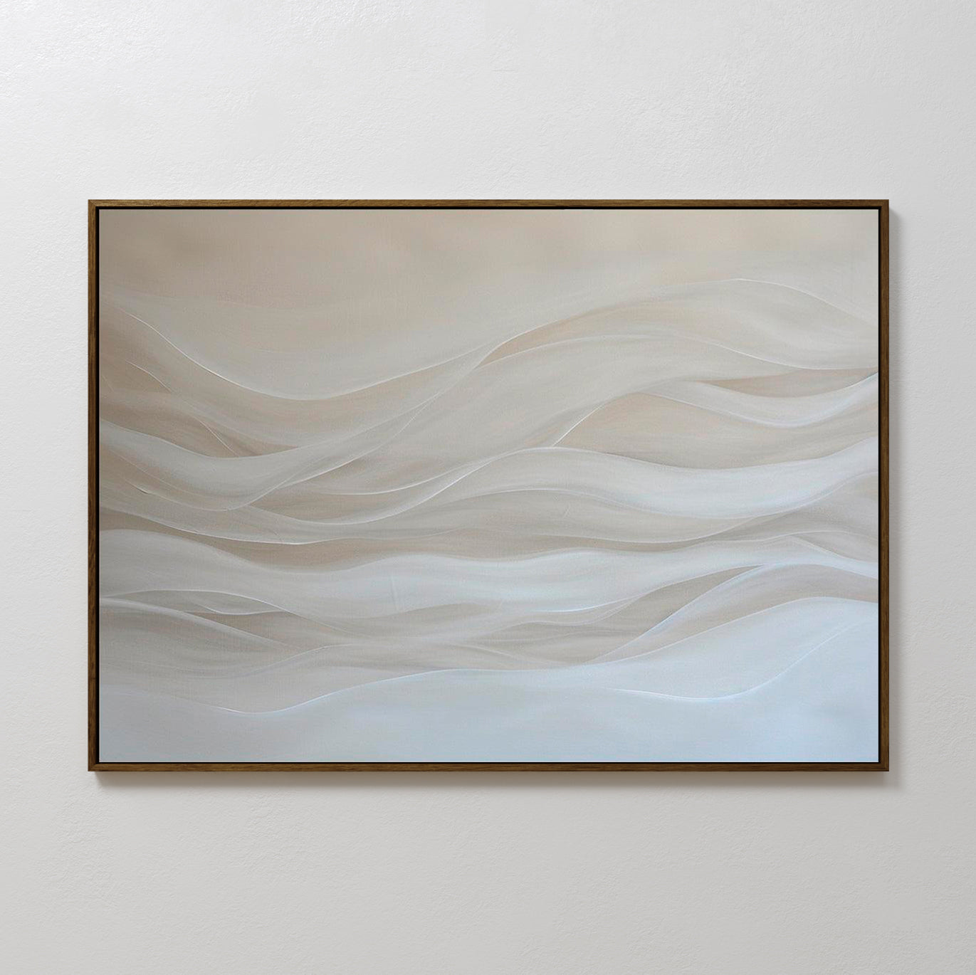 Whispers of Dune – beige and white abstract canvas wall art print by Aspire Prints