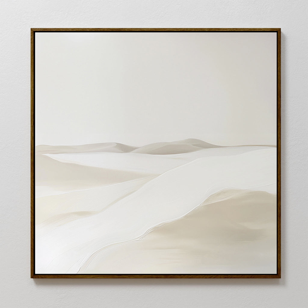Whispering Hollow – beige and white landscape canvas wall art print by Aspire Prints