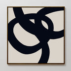 Ink & Ember – black abstract canvas wall art print by Aspire Prints