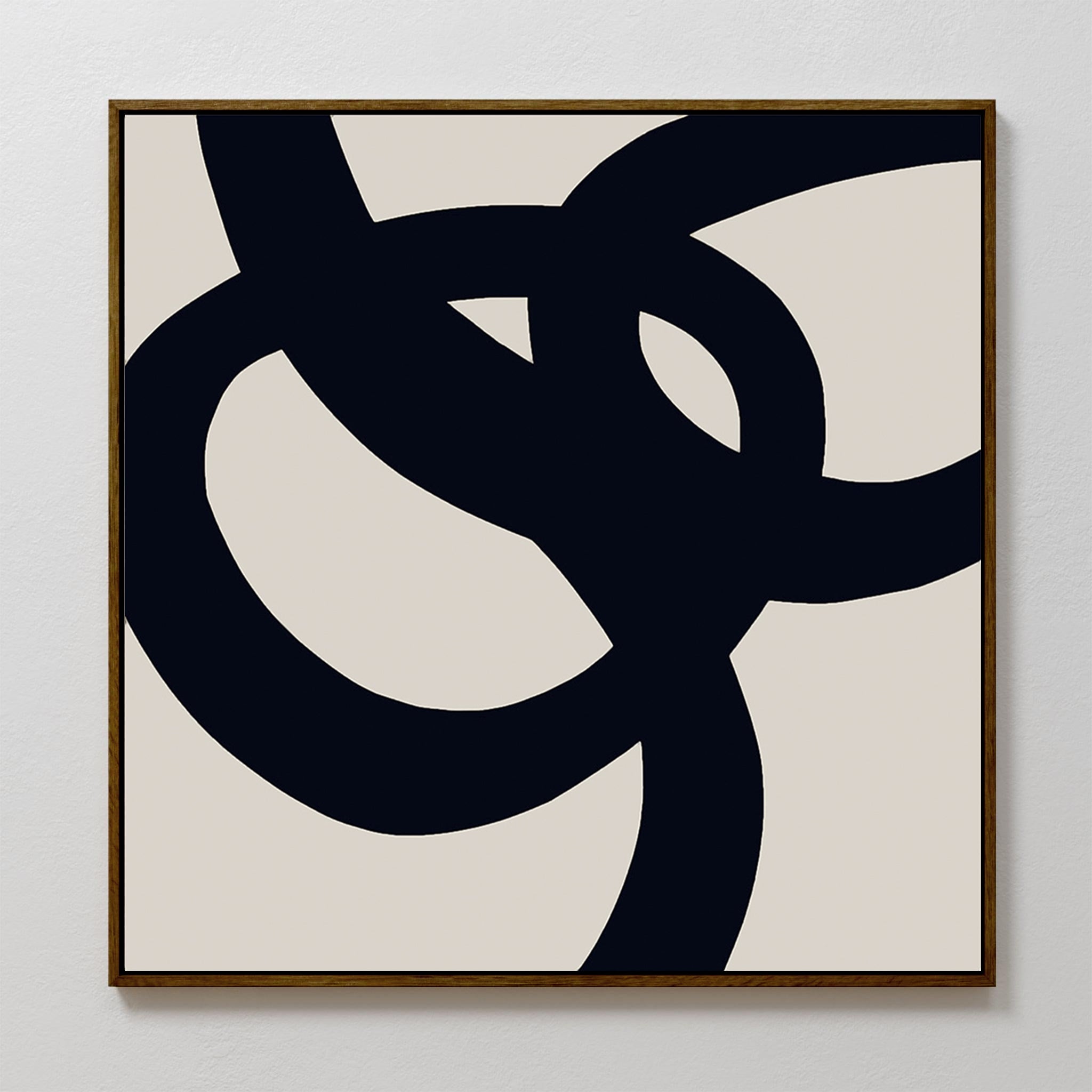 Ink & Ember – black abstract canvas wall art print by Aspire Prints