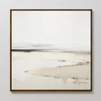 Whispering Hollow – beige and white landscape canvas wall art print by Aspire Prints