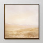 Whispers of a Golden Field – beige and white landscape canvas wall art print by Aspire Prints