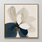 Petals in Hushed Light – blue botanical canvas wall art print by Aspire Prints