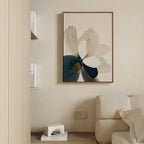 Petals in Hush – blue botanical canvas wall art print by Aspire Prints