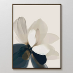 Petals in Hush – blue botanical canvas wall art print by Aspire Prints
