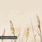 Whispering Reeds – beige and white botanical canvas wall art print by Aspire Prints