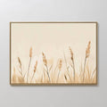 Whispering Reeds – beige and white botanical canvas wall art print by Aspire Prints