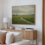 Meadow's Quiet Pulse – neutral-toned vintage canvas wall art print by Aspire Prints