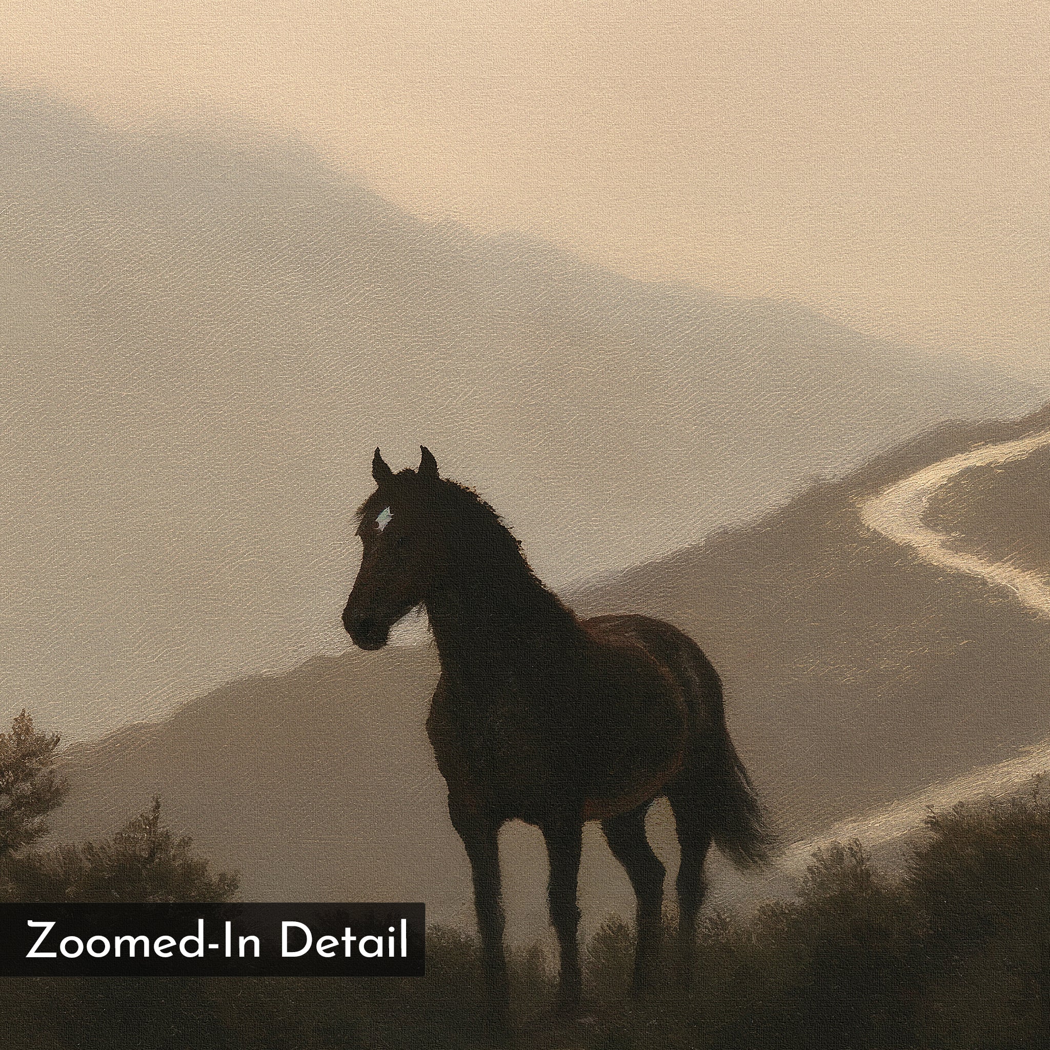 Where the Path Wanders – neutral-toned vintage canvas wall art print by Aspire Prints