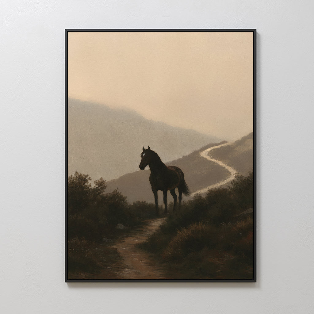 Where the Path Wanders – neutral-toned vintage canvas wall art print by Aspire Prints