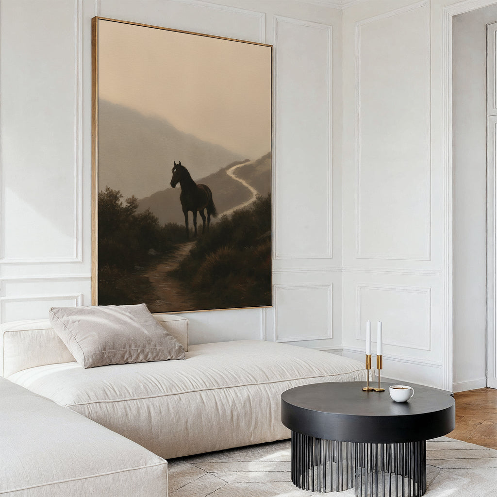 Where the Path Wanders – neutral-toned vintage canvas wall art print by Aspire Prints