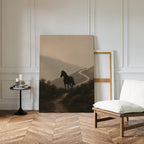 Where the Path Wanders – neutral-toned vintage canvas wall art print by Aspire Prints