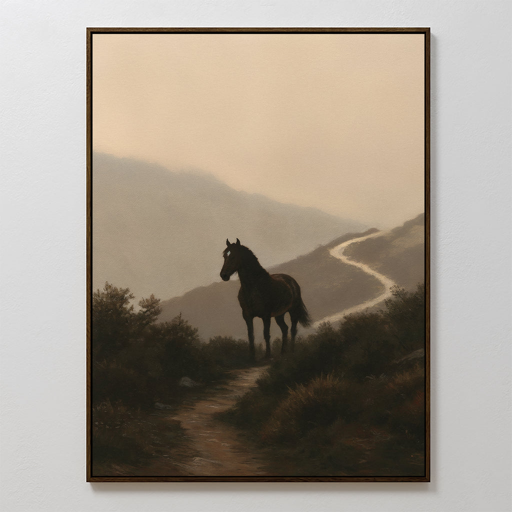 Where the Path Wanders – neutral-toned vintage canvas wall art print by Aspire Prints