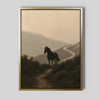 Where the Path Wanders – neutral-toned vintage canvas wall art print by Aspire Prints