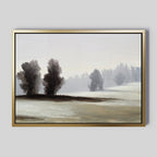 Whispers of Winter Dusk – neutral-toned vintage canvas wall art print by Aspire Prints