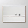 Whisper of the Frostwood Canvas Print – beige and white vintage canvas wall art print by Aspire Prints