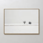 Whisper of the Frostwood Canvas Print – beige and white vintage canvas wall art print by Aspire Prints