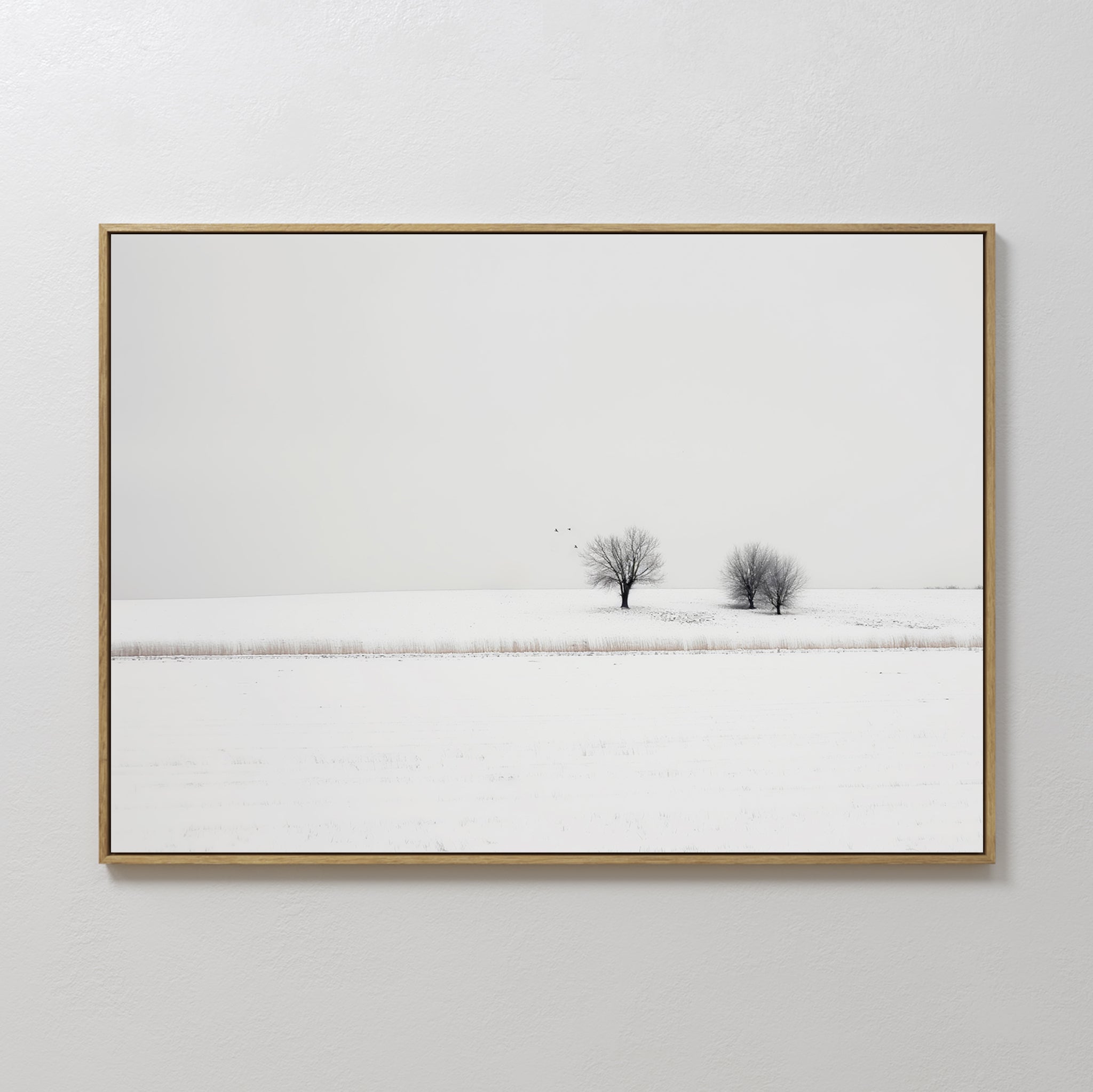 Whisper of the Frostwood Canvas Print – beige and white vintage canvas wall art print by Aspire Prints