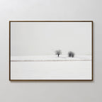 Whisper of the Frostwood Canvas Print – beige and white vintage canvas wall art print by Aspire Prints