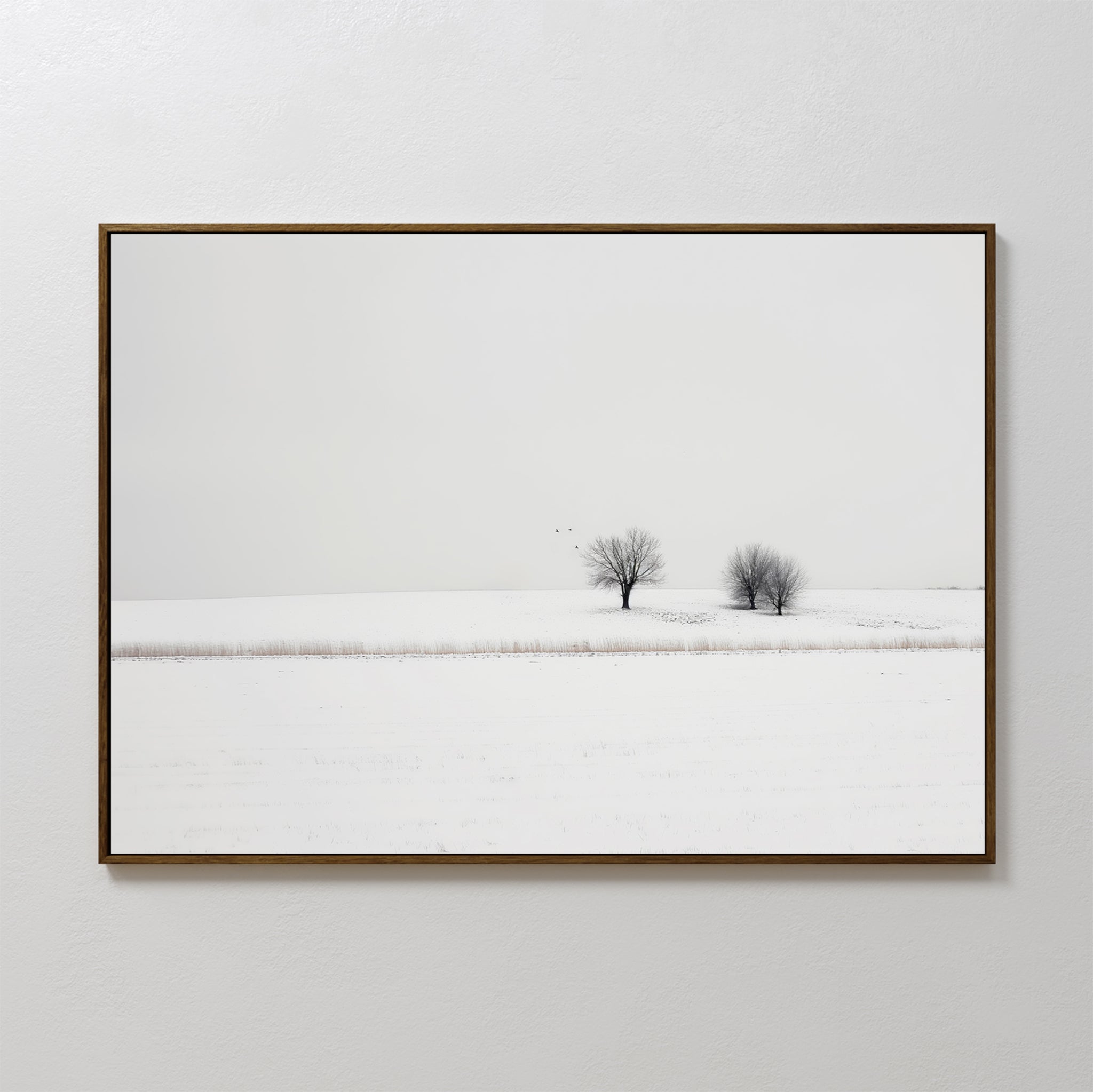 Whisper of the Frostwood Canvas Print – beige and white vintage canvas wall art print by Aspire Prints