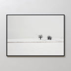 Whisper of the Frostwood Canvas Print – beige and white vintage canvas wall art print by Aspire Prints
