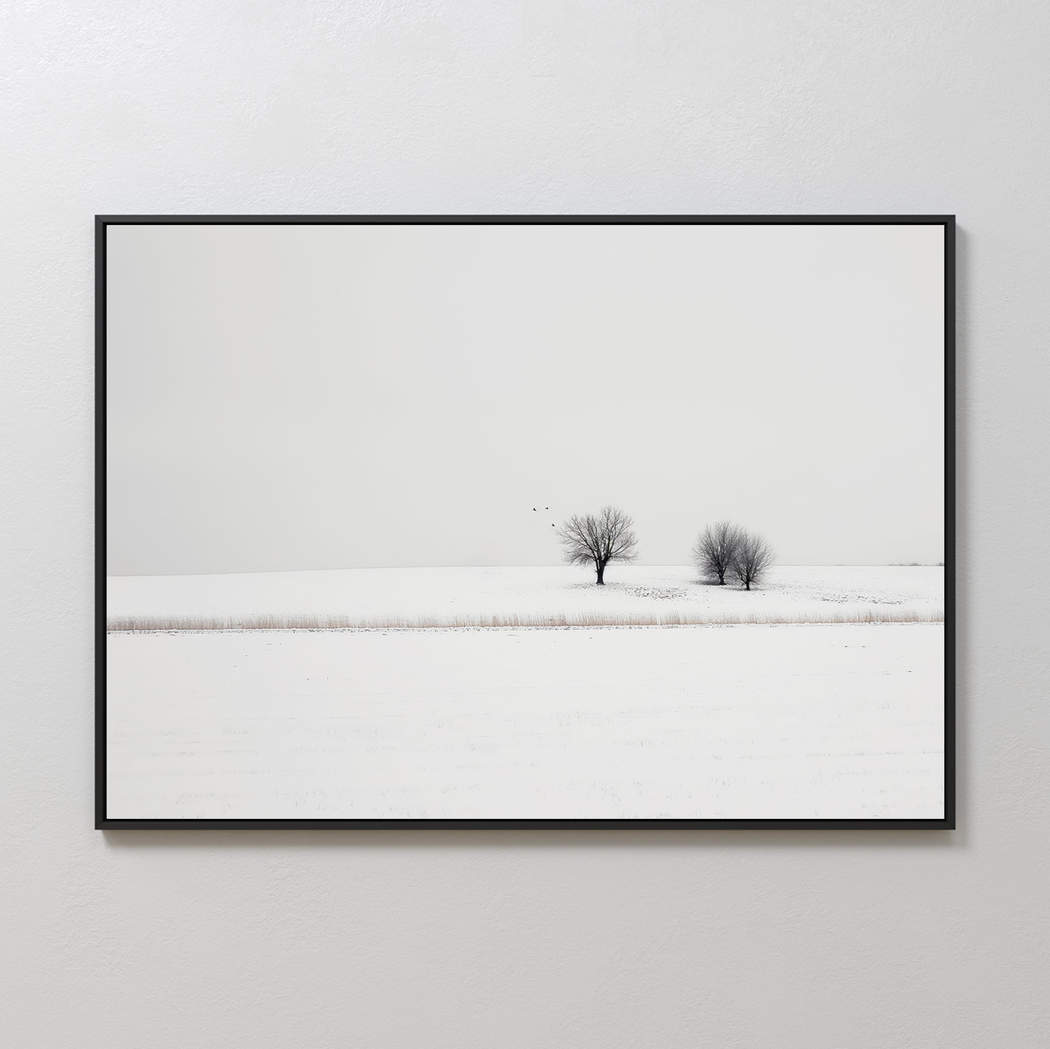 Whisper of the Frostwood Canvas Print – beige and white vintage canvas wall art print by Aspire Prints