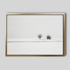 Whisper of the Frostwood Canvas Print – beige and white vintage canvas wall art print by Aspire Prints