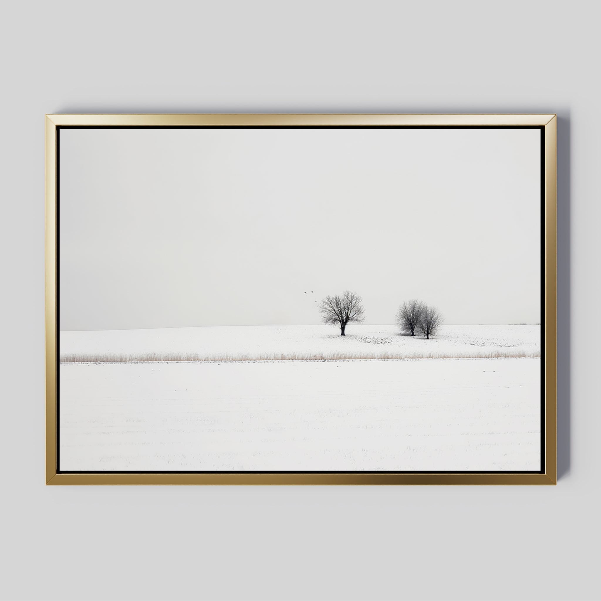 Whisper of the Frostwood Canvas Print – beige and white vintage canvas wall art print by Aspire Prints