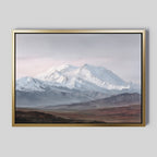 Whispers of the Frozen Range – earthy brown vintage canvas wall art print by Aspire Prints