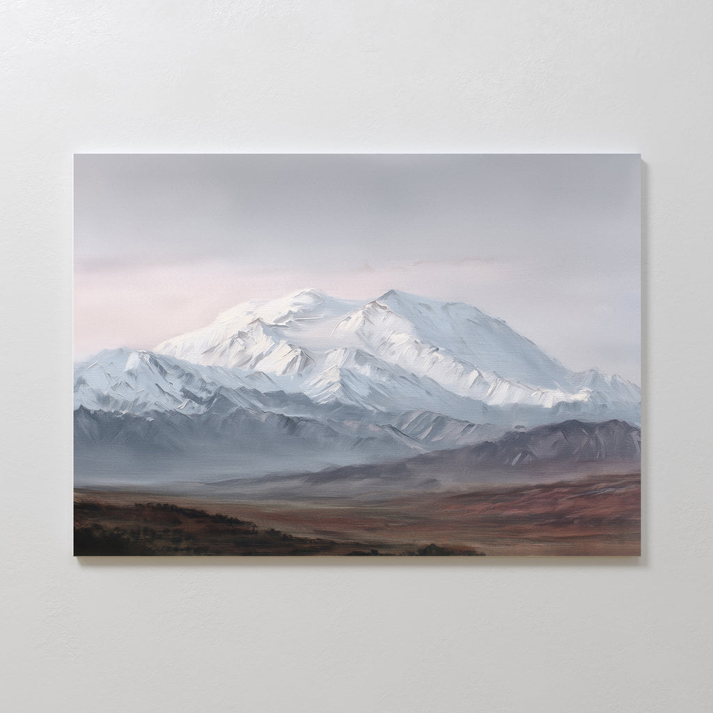 Whispers of the Frozen Range – earthy brown vintage canvas wall art print by Aspire Prints