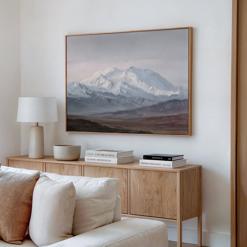 Whispers of the Frozen Range – earthy brown vintage canvas wall art print by Aspire Prints
