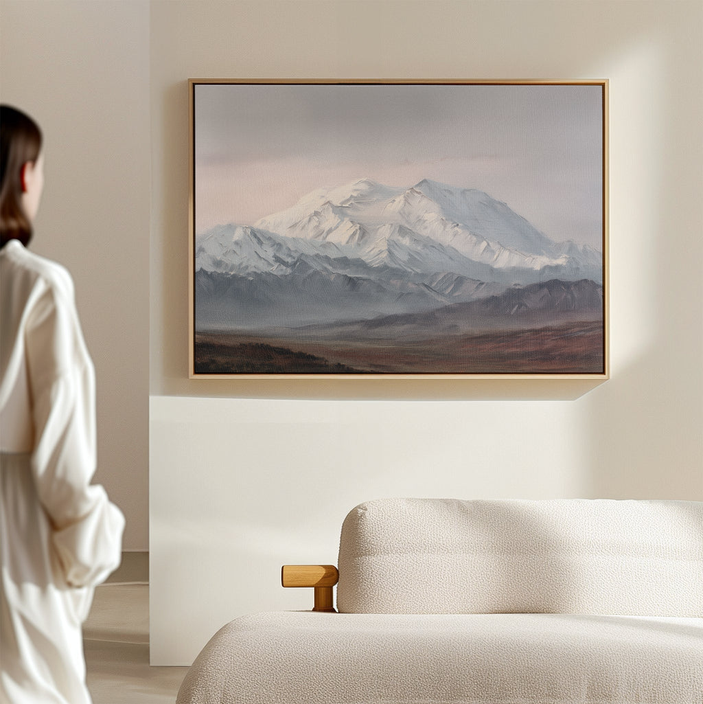Whispers of the Frozen Range – earthy brown vintage canvas wall art print by Aspire Prints