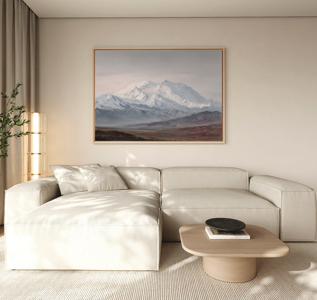 Whispers of the Frozen Range – earthy brown vintage canvas wall art print by Aspire Prints