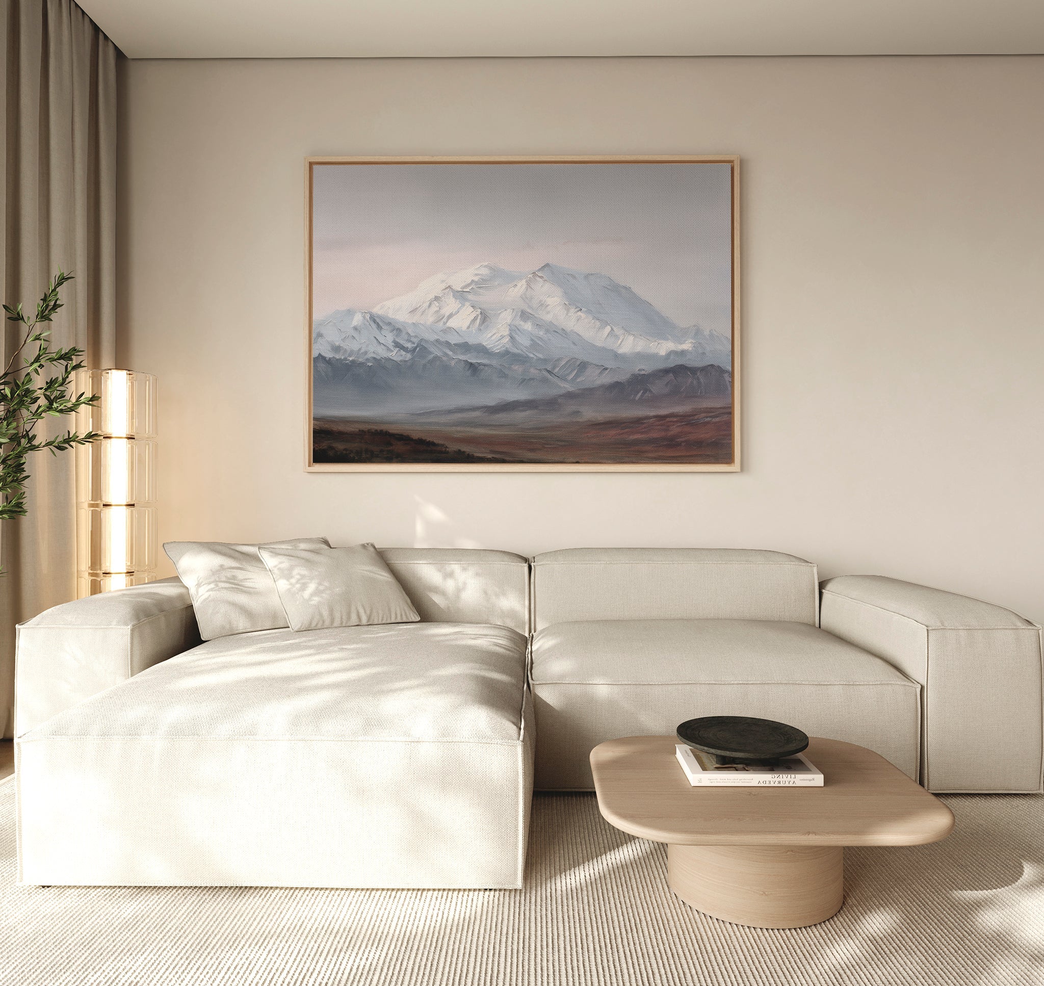 Whispers of the Frozen Range – earthy brown vintage canvas wall art print by Aspire Prints