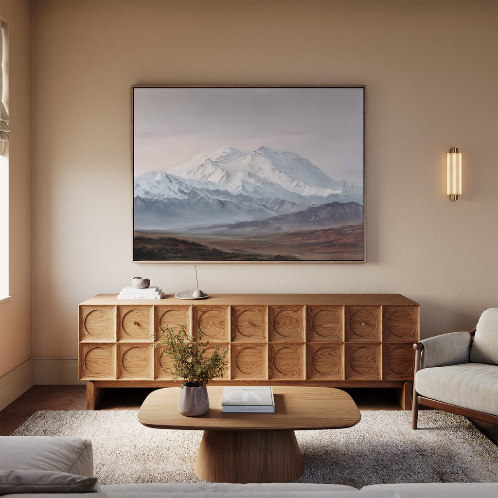 Whispers of the Frozen Range – earthy brown vintage canvas wall art print by Aspire Prints