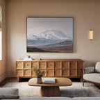 Whispers of the Frozen Range – earthy brown vintage canvas wall art print by Aspire Prints