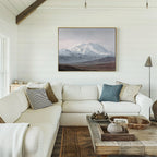 Whispers of the Frozen Range – earthy brown vintage canvas wall art print by Aspire Prints