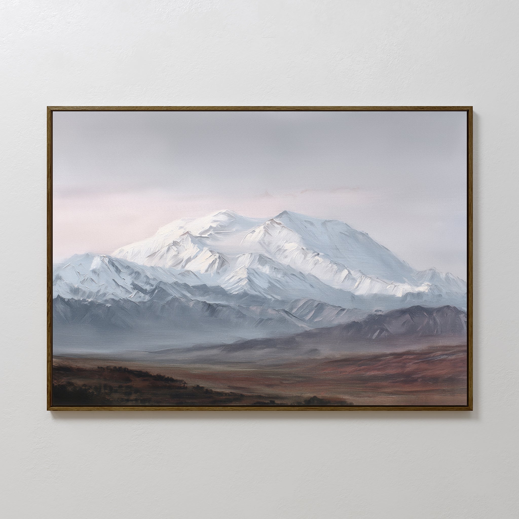 Whispers of the Frozen Range – earthy brown vintage canvas wall art print by Aspire Prints