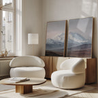 Frostlit Summit Whispers – Set of 2 Canvas Prints set of 2 – earthy brown vintage canvas wall art by Aspire Prints