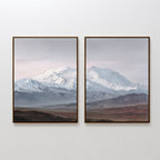 Frostlit Summit Whispers – Set of 2 Canvas Prints set of 2 – earthy brown vintage canvas wall art by Aspire Prints