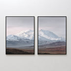 Frostlit Summit Whispers – Set of 2 Canvas Prints set of 2 – earthy brown vintage canvas wall art by Aspire Prints