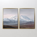 Frostlit Summit Whispers – Set of 2 Canvas Prints set of 2 – earthy brown vintage canvas wall art by Aspire Prints