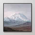 Whispers of the Frozen Range – earthy brown vintage canvas wall art print by Aspire Prints